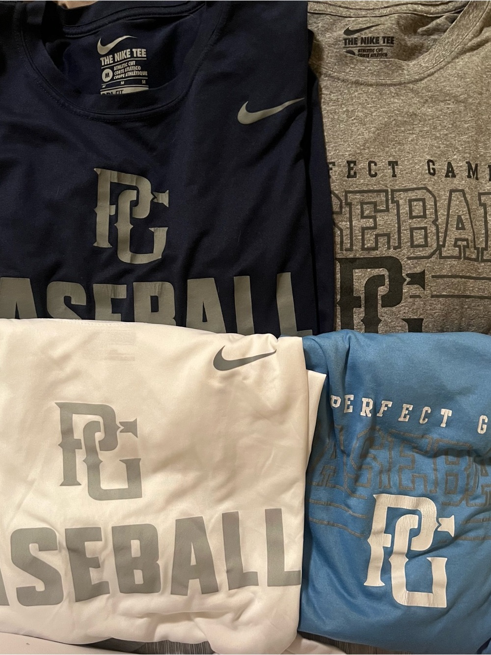 Set of 4 long sleeve Nike Dri Fit T shirts Men’s PG Perfect Game size Large